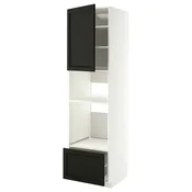 METOD / MAXIMERA Visoki element za ugradb uredaje, bijela/Lerhyttan crni bajc, 60x60x220 cm