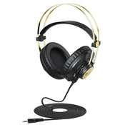 INF Slušalke D66 Over-Ear Monitoring - Žične studijske slušalke s 40 mm gonilniki Black&Gold, (5000116573)