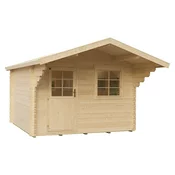 Kiehnholz Vrtna hiška Helsinki 4 (Zunanje dimenzije vključno s strešnim previsom (Š x G): 340 x 443 cm, Les, Rjava)