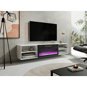 Tv omarica Charlotte 190 Črna, Bela, 180x39x33cm