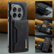 Ovitek za OnePlus 12 CaseMe DG.MING MAG z magnetno denarnico - pulse black