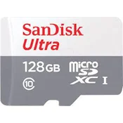 SanDisk Ultra microSDXC memorijska kartica + adapter, 128 GB, UHS-I, C10