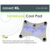 Connect XL Hladnjak za laptop 4D, 12-15, 3 ventilatora, konekcija USB - CXL-FN100