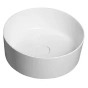SAPHO Eleganten THIN umivalnik iz Rockstone, O 38 cm, bela mat za sodobno kopalnico