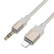 Hoco AUX kabel z 3,5-mm priključkom (moški) na Lightning (moški) Hoco, 1 m, UPA32A, zlata barva