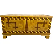 Chest of drawers 40s museum replica replica 102 x 52 x H 50 cm - brown inlaid antique style furniture Berlin Chest Art Deco