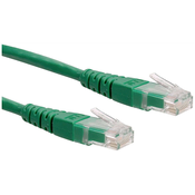 ROLINE Roline 21.15.0926 RJ45 omrežni kabel\, Patch kabel CAT 6 U/UTP 1.50 m zelena 1 kos, (20420472)