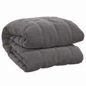 Vidaxl Obtežena odeja siva 220x235 cm 15 kg blago