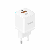 DUDAO GaN 33 W omrežni polnilnik PPS USB-C USB-A, bel