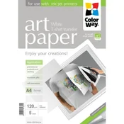 Fotopapier - A4/120g - nažehľovací pre svetlú textíliu, 5 ks v balení