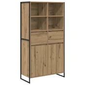 Vidaxl Strani šal 2 szt. Oreh 81 x 36 x 150.5 cm Konstruiran les