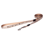Rogz Reflektujuci povodac za pse Trendy Brown Bones - S