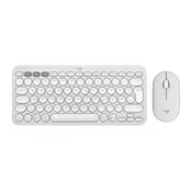 Logitech Pebble 2 Combo Weiß - Schlanke Multi-Device Bluetooth®-Tastatur und -Maus mit anpassbaren Tasten