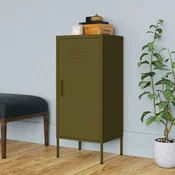 vidaXL omara za shranjevanje olivno zelena 42,5x35x101,5 cm jeklo