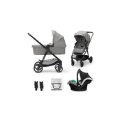 Kinderkraft Kolica za bebe 3u1 Newly, Siva