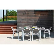 Vrtna garnitura ALLORO 210 + 8x stol PALMA - tortora/bianco