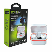 MaxMobile slušalice Bluetooth TWS E-SPORT T11 RGB: bijele