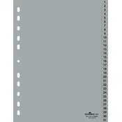DURABLE LOČILNI LISTI A4, 1-31, 6523