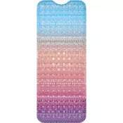 Nikcorp Protizdrsna kopalniška podloga s priseski, pravokotna, mavrični vzorec, mehka PVC podloga za kad, 100 x 40 cm