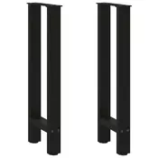 Vidaxl vidaXL Noge za klubsko mizico črne barve 2 kosa 28 x (72-73) cm jeklo