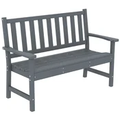 Homestar Vrtna klop za 2 osebi 130x59x91 cm siva