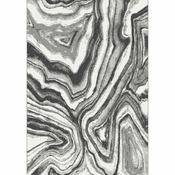 KONDELA Preproga Sinan 100x150 cm - bela/črna/vzorec