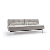 Kavč DUBLEXO SOFA BED s kromiranimi nogicami-Svetlo siva