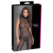Cottelli Lingerie Lace Jumpsuit S - Sleeveless, 2-Way Zip, Black OCN102A