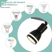 Nettlife NETTLIFE Stropna svetilka s 4 plameni, črna, GU10, nastavljiva, moderna, notranja, (22116711)