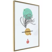 Poster - Geometric Installation with a Plant 30x45