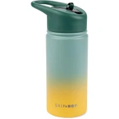 SKIP HOP Steklenica s slamico nerjaveče jeklo Wander - ombré zelena, 450ml