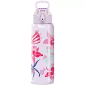 Ars Una: 3D Beach Flowers lila dvoslojna kovinska steklenica 700 ml