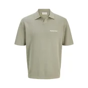 Jack & Jones Junior Majica temno bež/bela