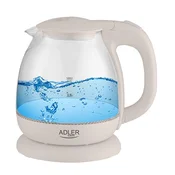 AD Steklen čajnik Adler AD 1283, 1 L, krem
