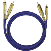 Oehlbach Cinch avdio priključni kabel [2x cinch vtič - 2x cinch vtič] 2 m modra pozlačeni kontakti Oehlbach NF 1 Master