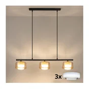 Brilagi - LED RGB prigušiva luster AURA LUX 3xGX53/14W/230V Wi-Fi Tuya crna/zlatna