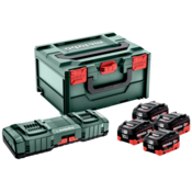 METABO basic set 4x akumulator LiHD 10.0 Ah + hitri dvojni polnilec ASC 145 + Metabox (685143000)