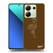 ULTIMATE CASE za Xiaomi Redmi Note 13 4G - Brown flowers