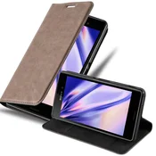 Cadorabo Cadorabo Ohišje, združljivo z Sony Xperia M4 AQUA v kavovinsko rdeča - Zaščitni ovitek z magnetnim zapiranjem, stoječo funkcijo in režo za kartice, (20549121)