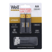 Well Baterija polnilna R6(AA) Li-Ion, 1660mAh, 1,5V, USB-C