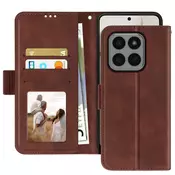 AVIZAR Folio ovitek za Honor 400 Smart z odstranljivim držalom za kartice in funkcijo stojala, Rjava, (5000190124)