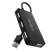 Maxlife Maxlife USB HUB, 4 vrata USB za hiter prenos, 1,5 m podaljšek - ČRNa, (21729905)