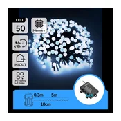 Aigostar - LED spoljni lanac 50xLED/8 funkcija 3xAA 5,3m IP44 hladno belo