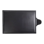 Cheese serving platter, porcelain, 30x18cm, Seasons, Black - Porland