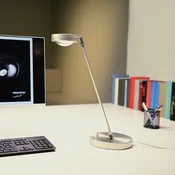 MEGATRON Ottica LED namizna svetilka z regulatorjem svetlosti, titanova - Študija/pisarna - Sodobni - Kovina