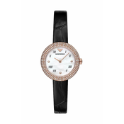 Emporio Armani Uhr, crna / bijela / rozo zlatna