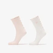 Nogavice adidas Ruffle Crew Socks 2 Pairs Off White/ Wonder Quartz XS