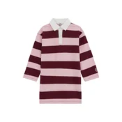 WE Fashion Obleka temno liila / roza / bela