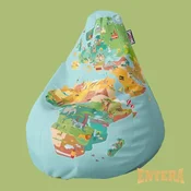Decji Lazy Bag - Mapa sveta, ilustrovane znamenitosti država ( 200 )