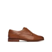 Tommy Hilfiger Nizki čevlji Hilfiger Leather Dress Shoe FM0FM05777 Rjava